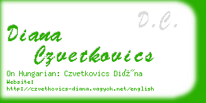 diana czvetkovics business card